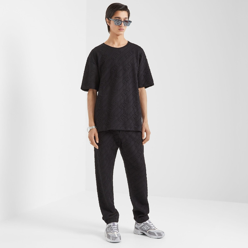 FENDI Black jersey pants outlook