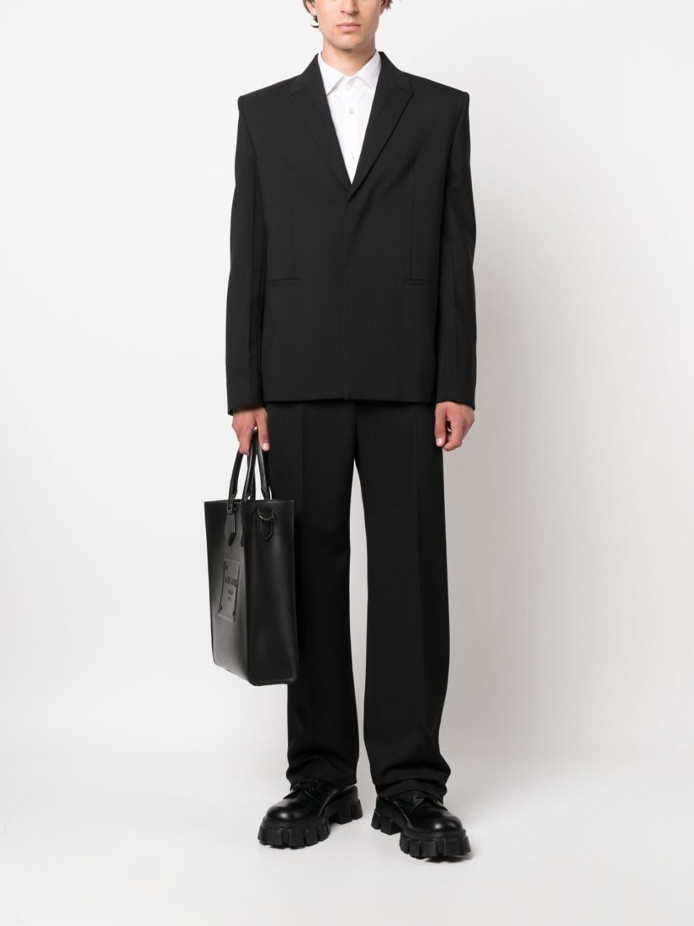 straight-leg wool trousers - 2