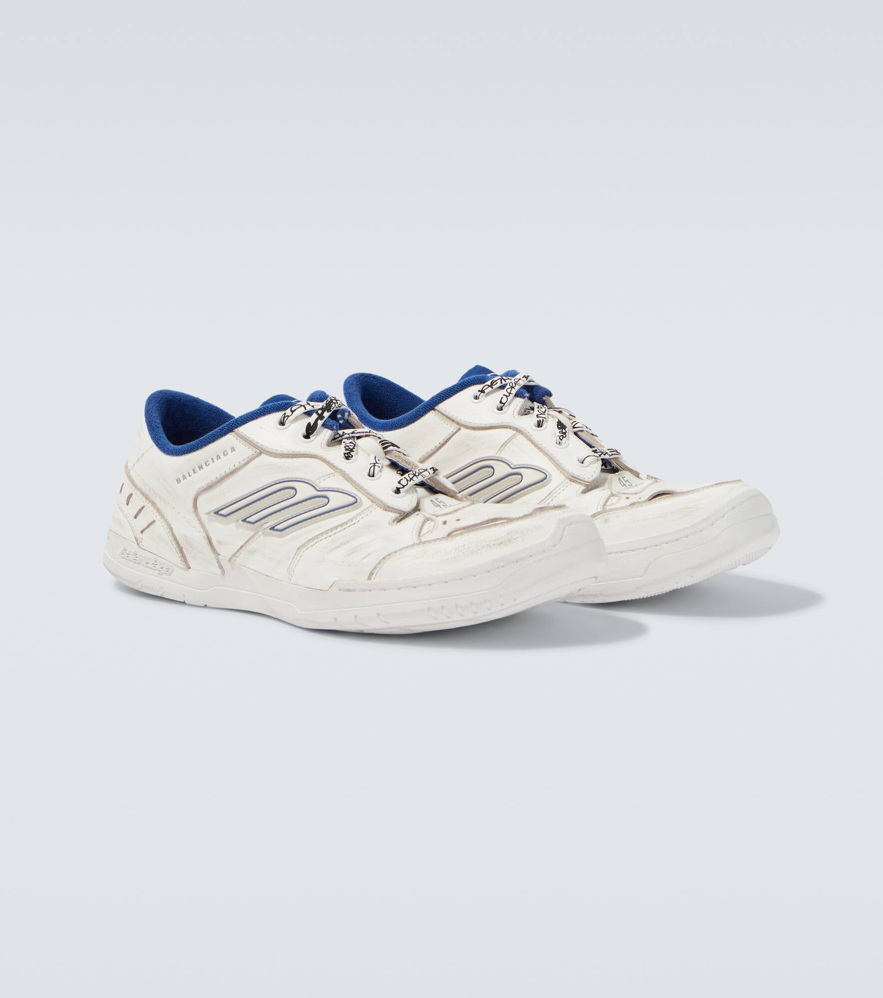Hamptons distressed leather sneakers - 5