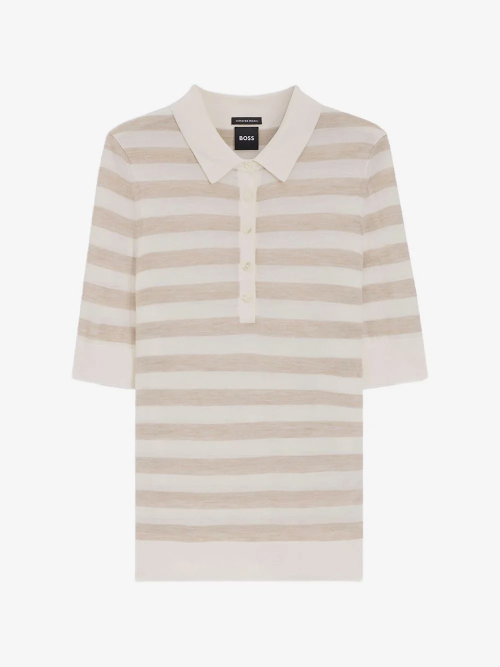 striped-knit polo sweater - 1