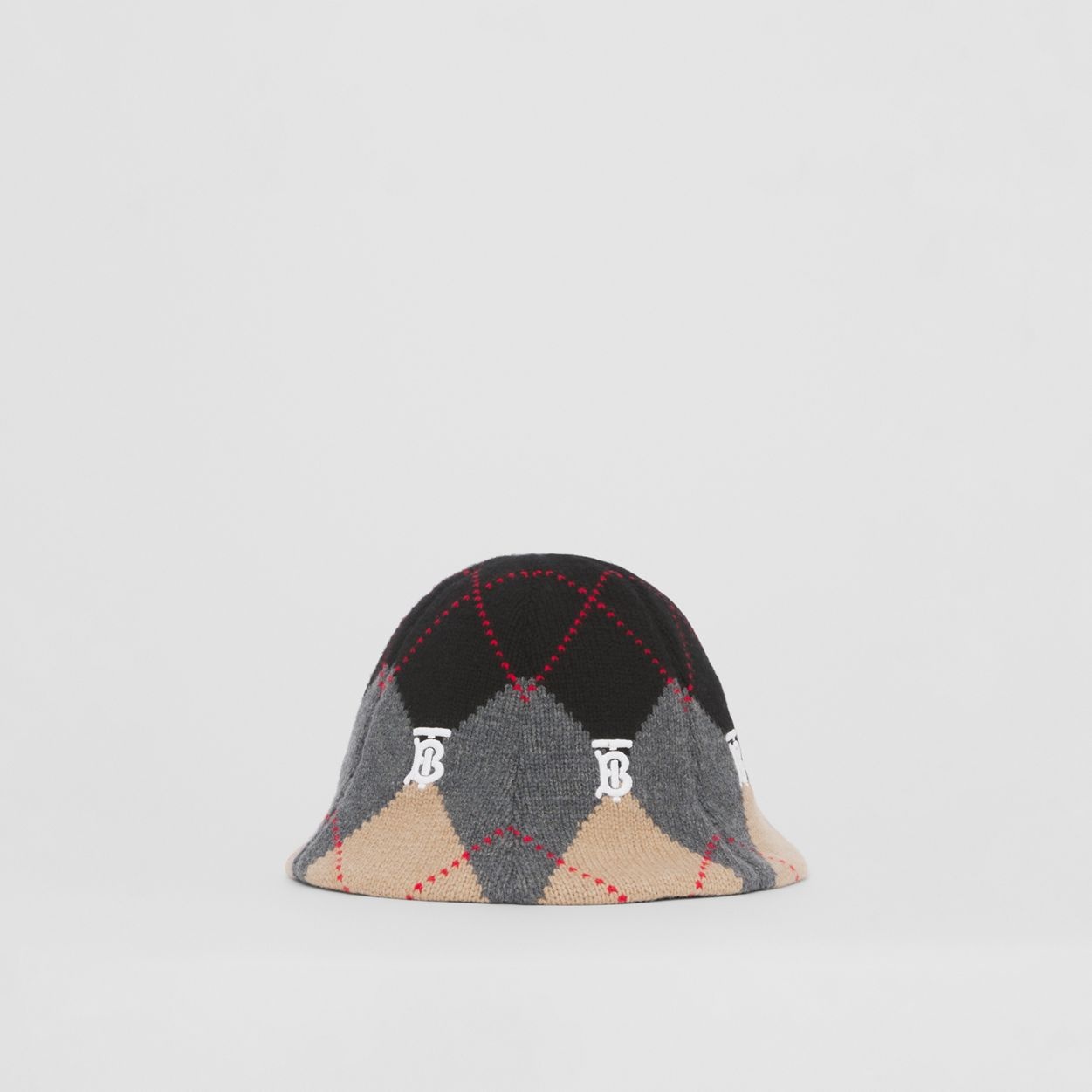 Argyle Intarsia Wool Cashmere Bucket Hat - 6