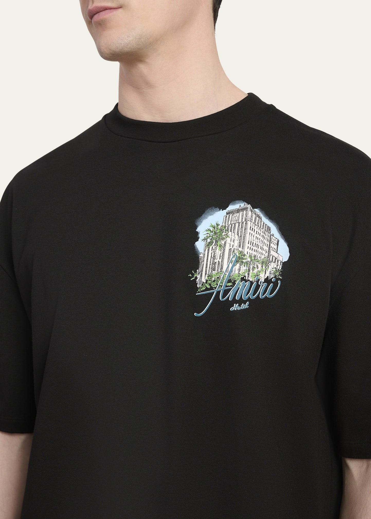 Men's Jersey Amiri Hotel Oversized Fit T-Shirt - 5