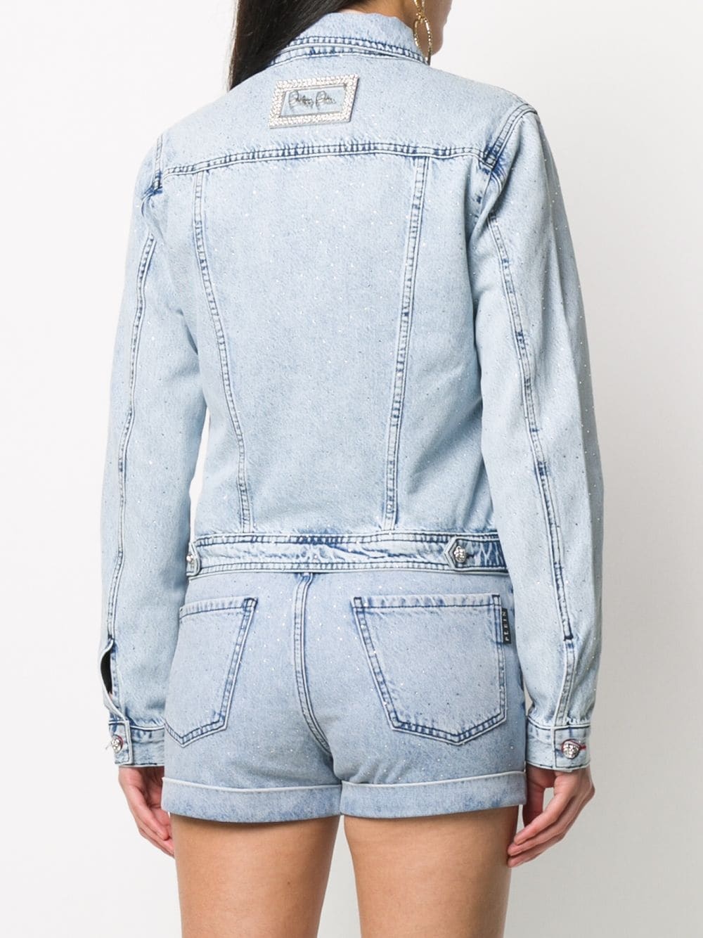 acid-wash denim jacket - 4