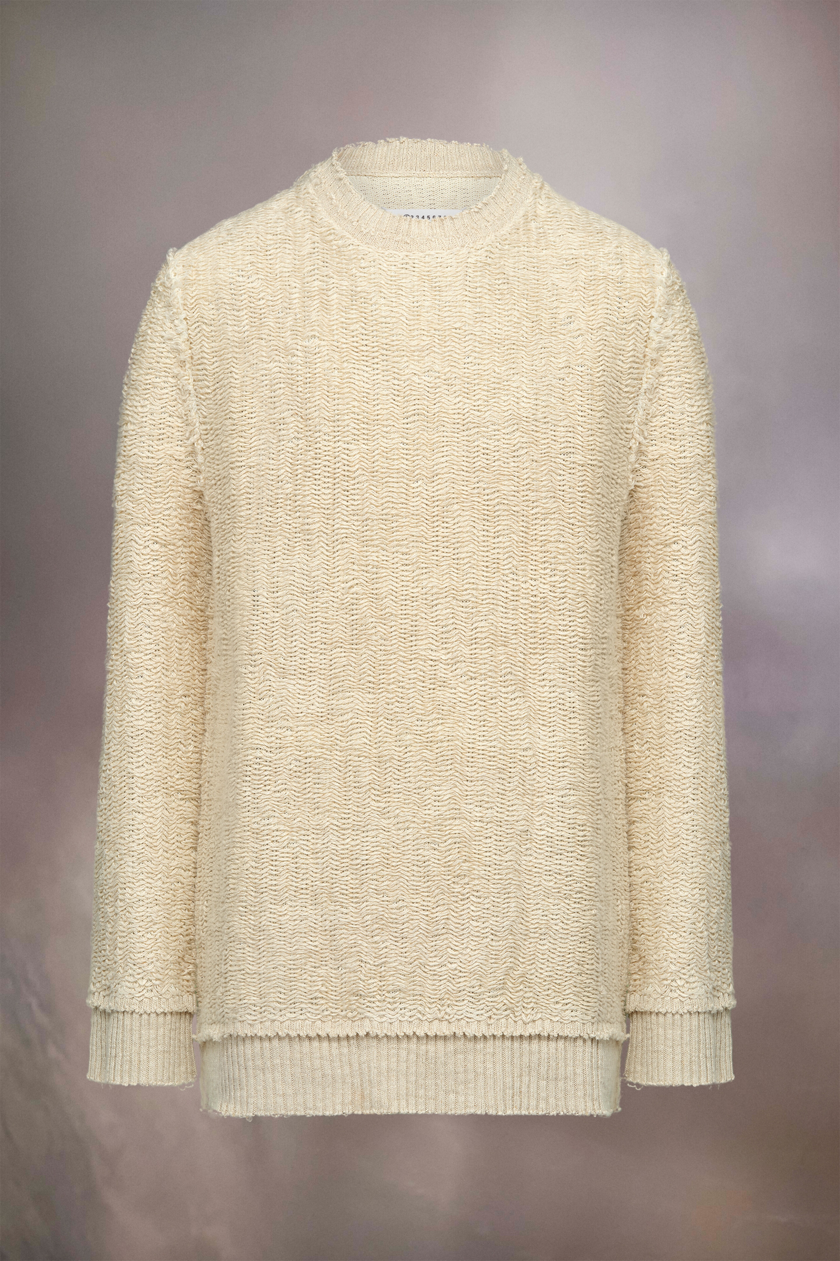 Raw woven knit sweatshirt - 1