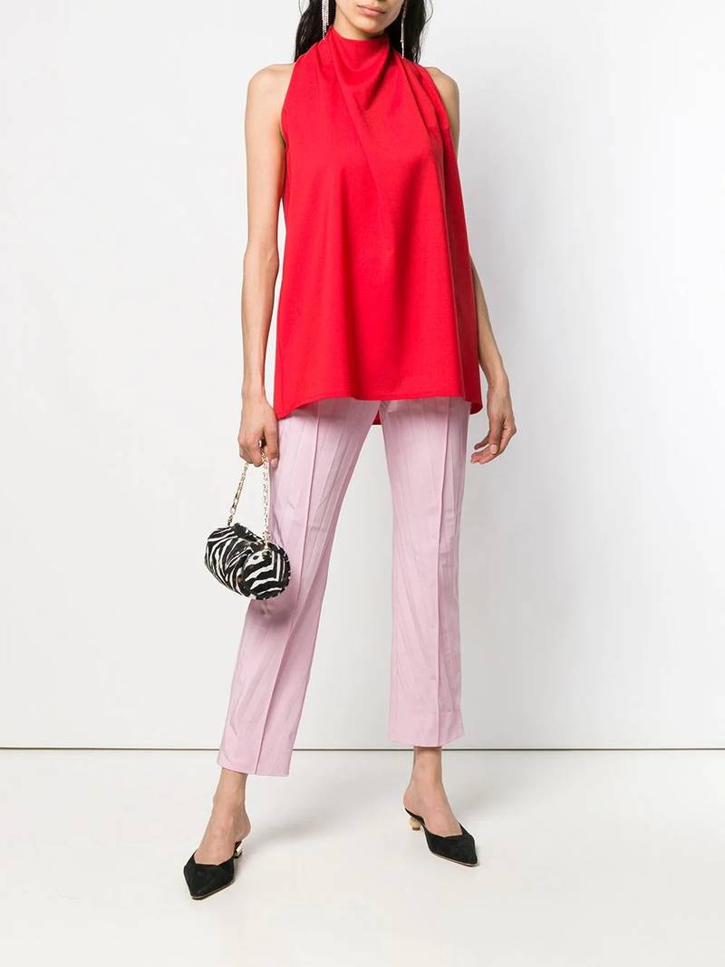 Valentino pleated cropped trousers outlook