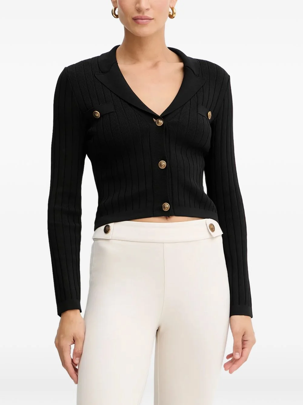Felicity ribbed button cardigan - 1