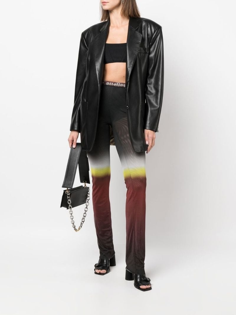 semi-sheer ombré trousers - 2