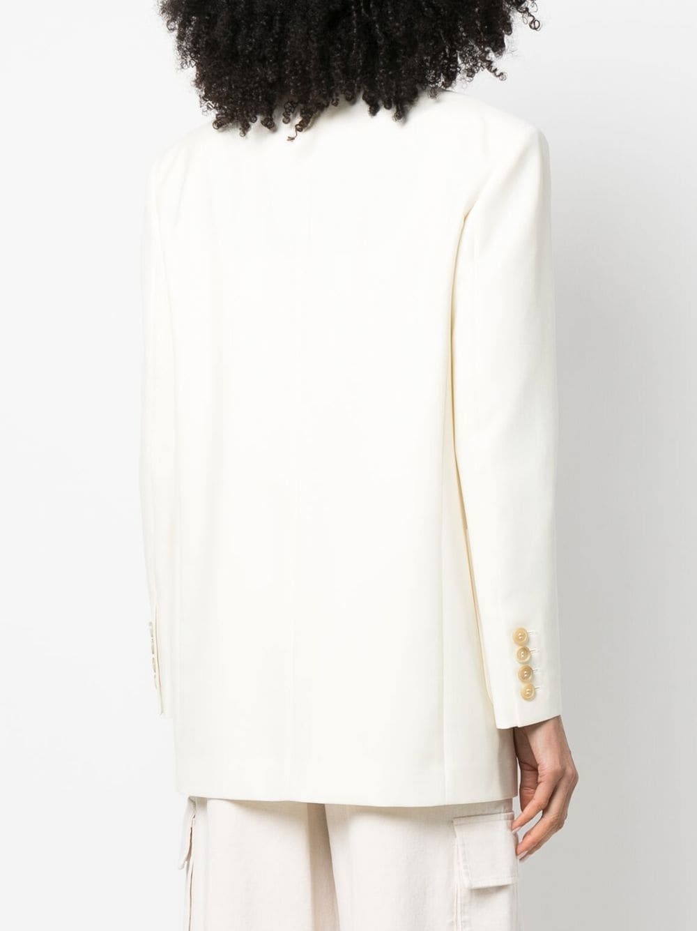 knitted tape-detail blazer - 4