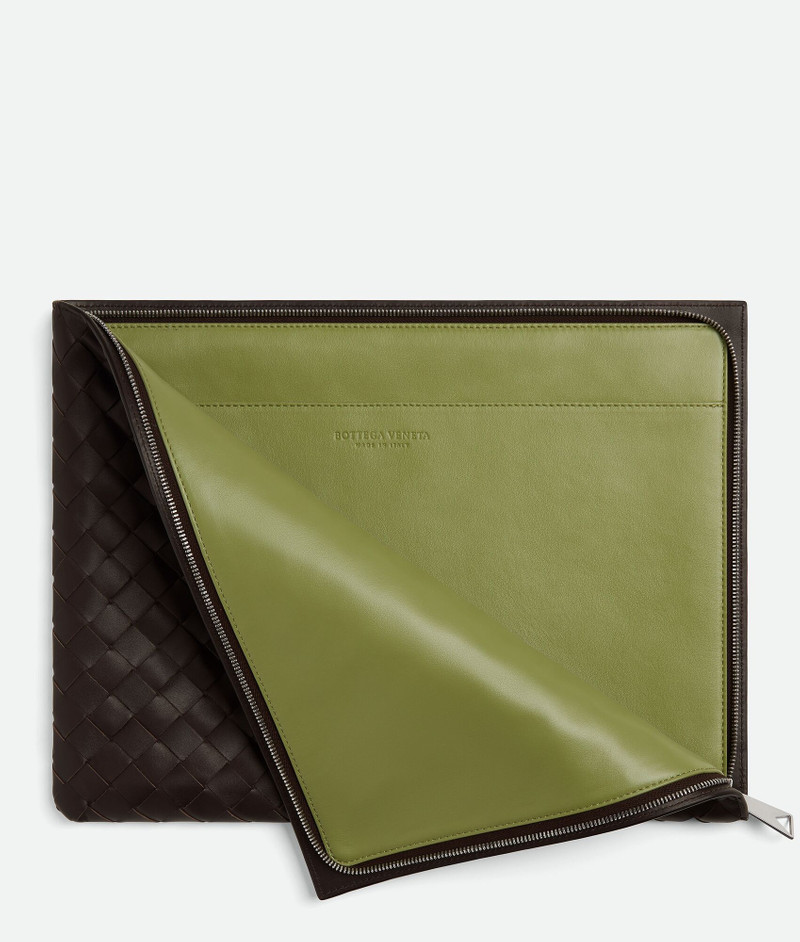 Bottega Veneta Intrecciato Half Zipped Pouch outlook