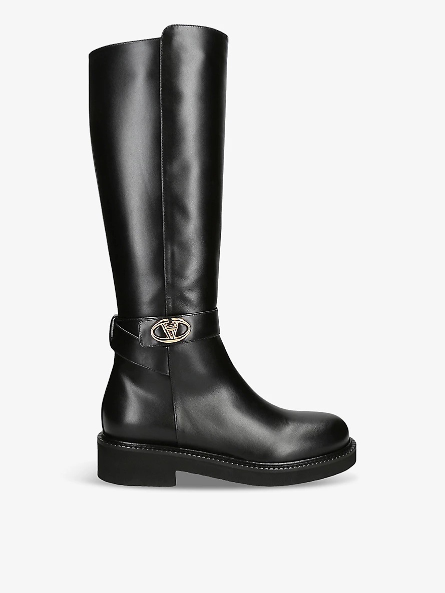 VLogo Locker Hi 40 leather heeled knee-high boots - 1