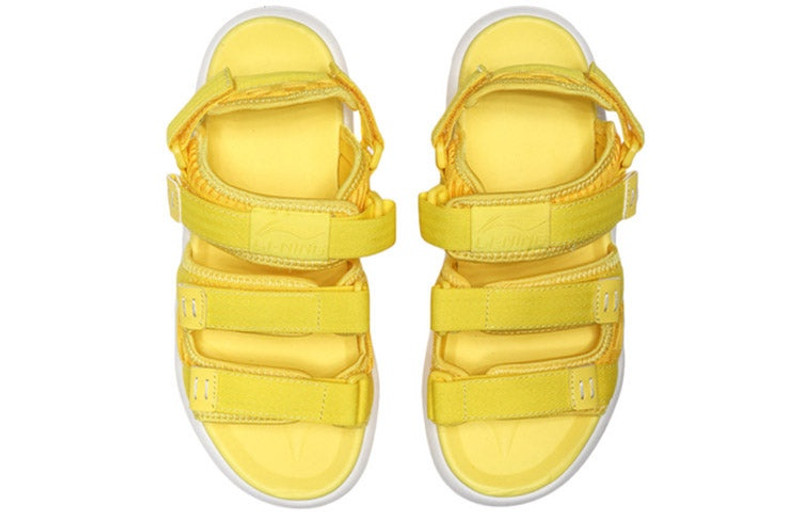 Li-Ning (WMNS) Li-Ning Slippers 'Yellow White' AGUN012-12 outlook