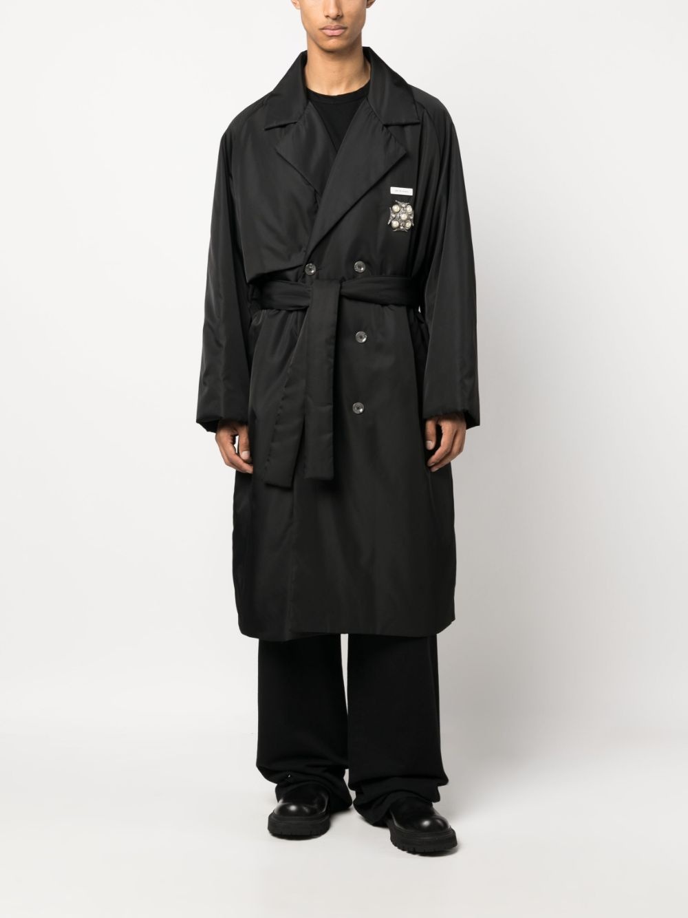 double-breasted trench coat - 2
