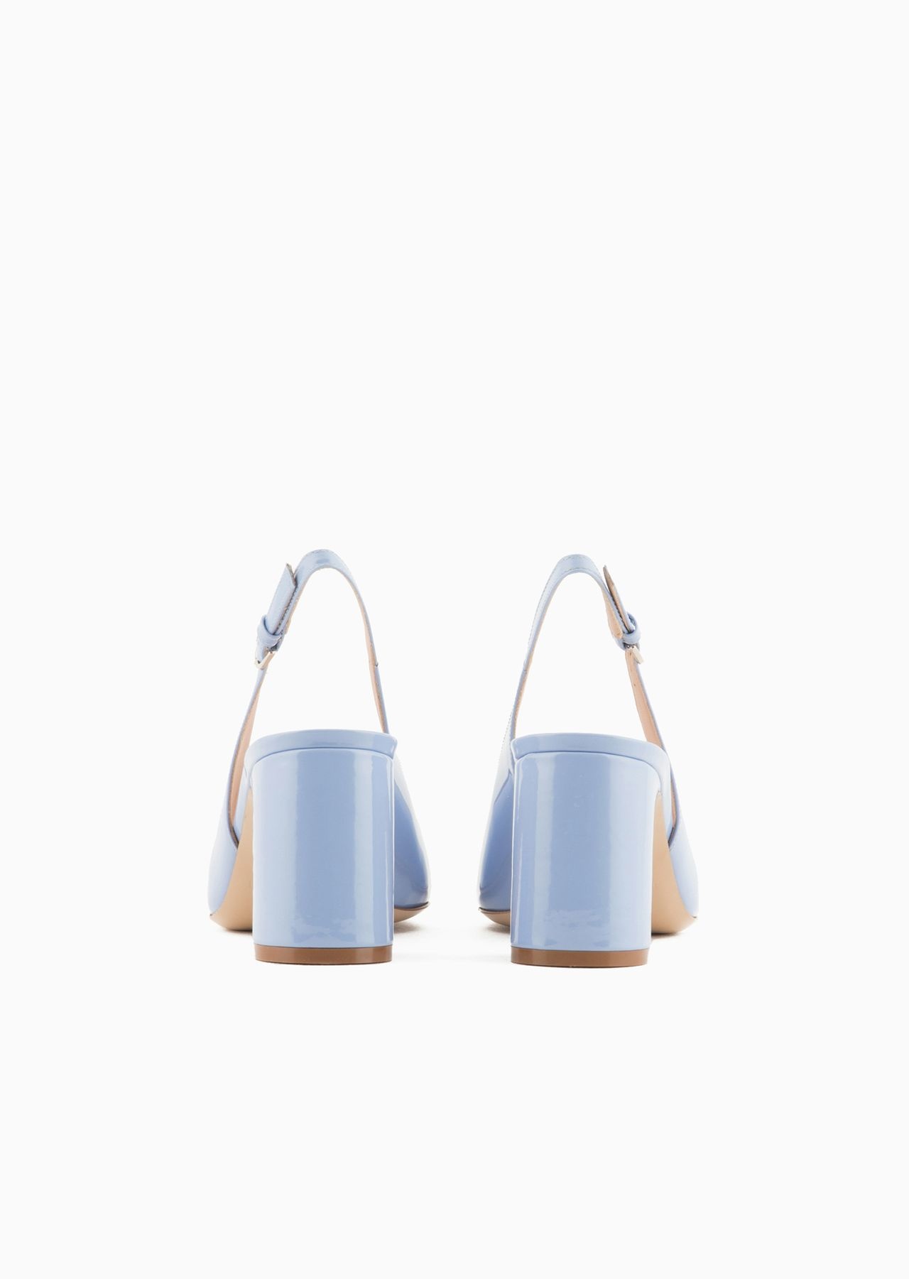 Patent leather slingback court shoes - 4