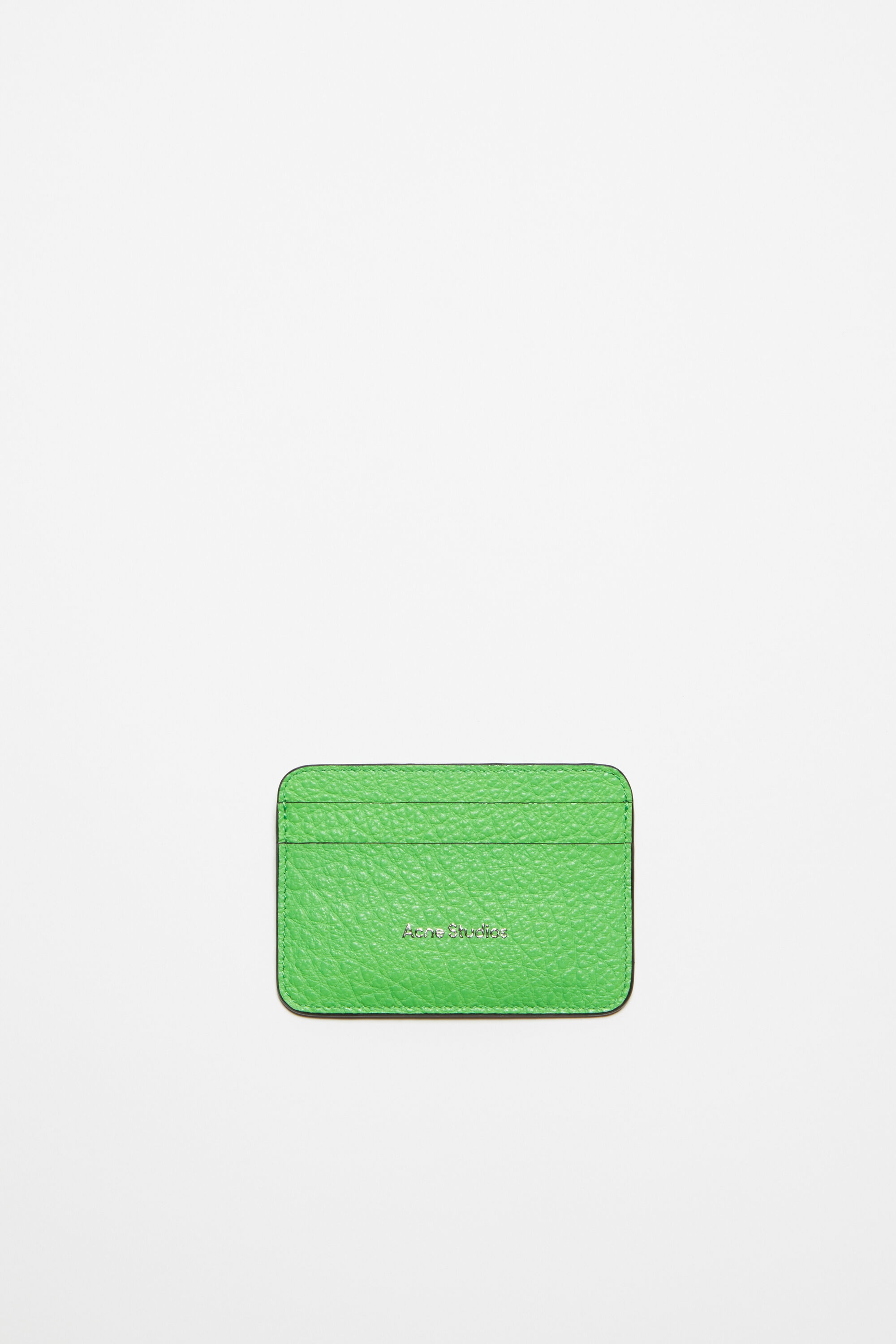 Leather card holder - Green - 1