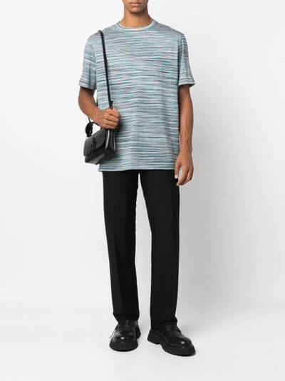 Missoni geometric-stripe short-sleeve T-shirt outlook