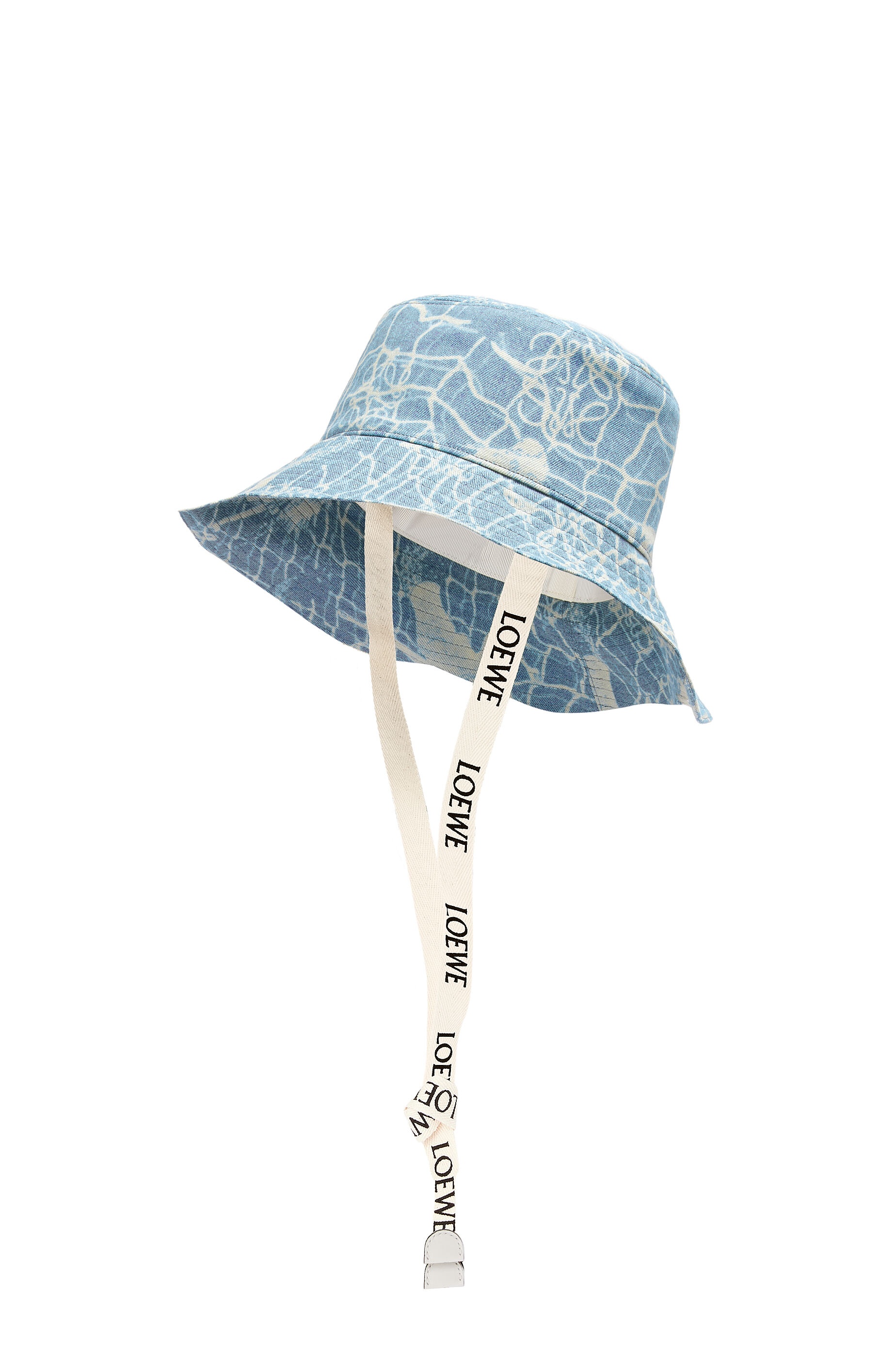 Mermaid fisherman hat in denim and calfskin - 1