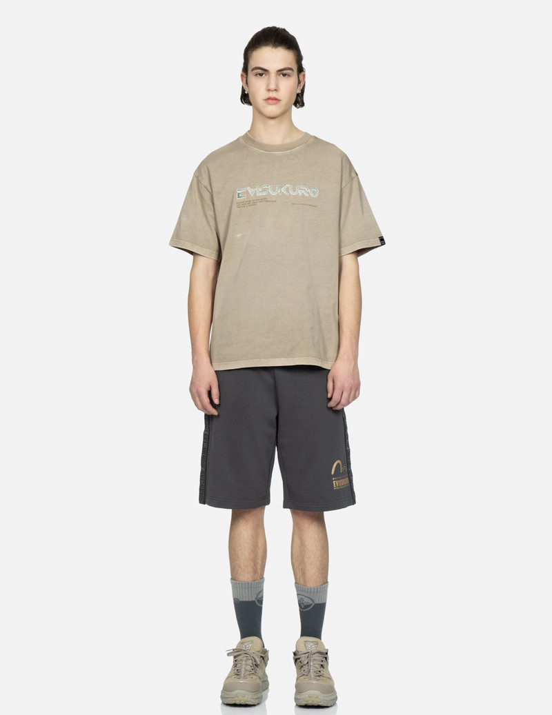 Metallic Stud Textured Logo Print T-shirt 5