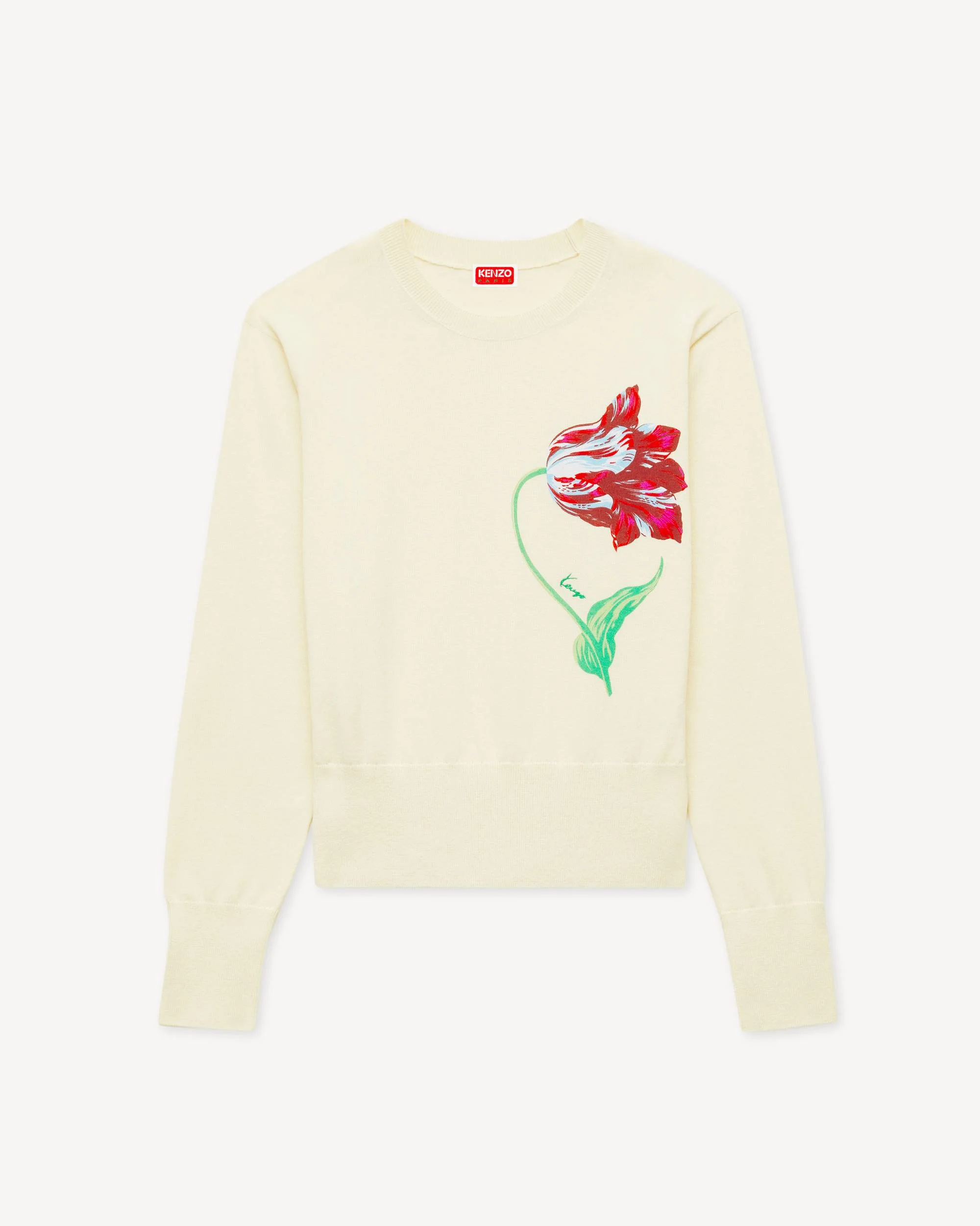 'KENZO Tulip' jumper in cotton wool - 1