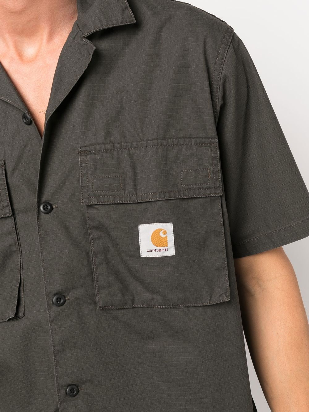 logo-patch short-sleeve shirt - 5