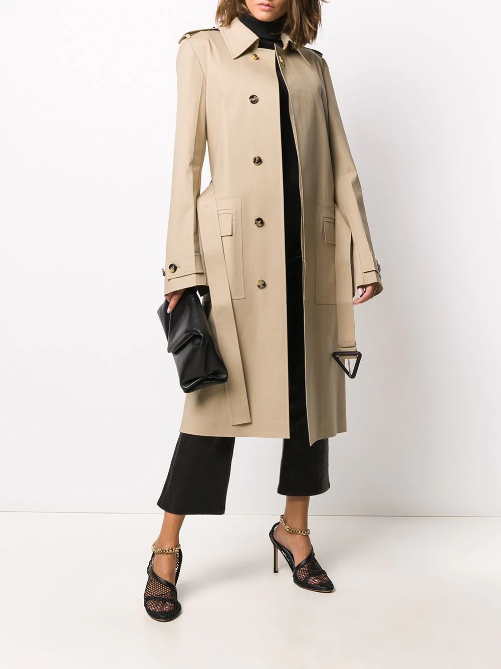 belted trench coat - 2