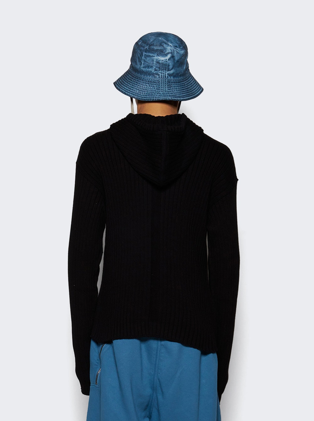 Zipped Hoodie Sweater Black - 4