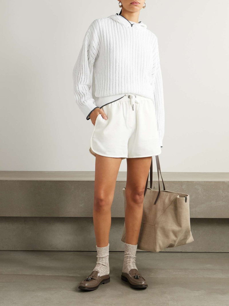 Brunello Cucinelli Cotton-jersey shorts White outlook