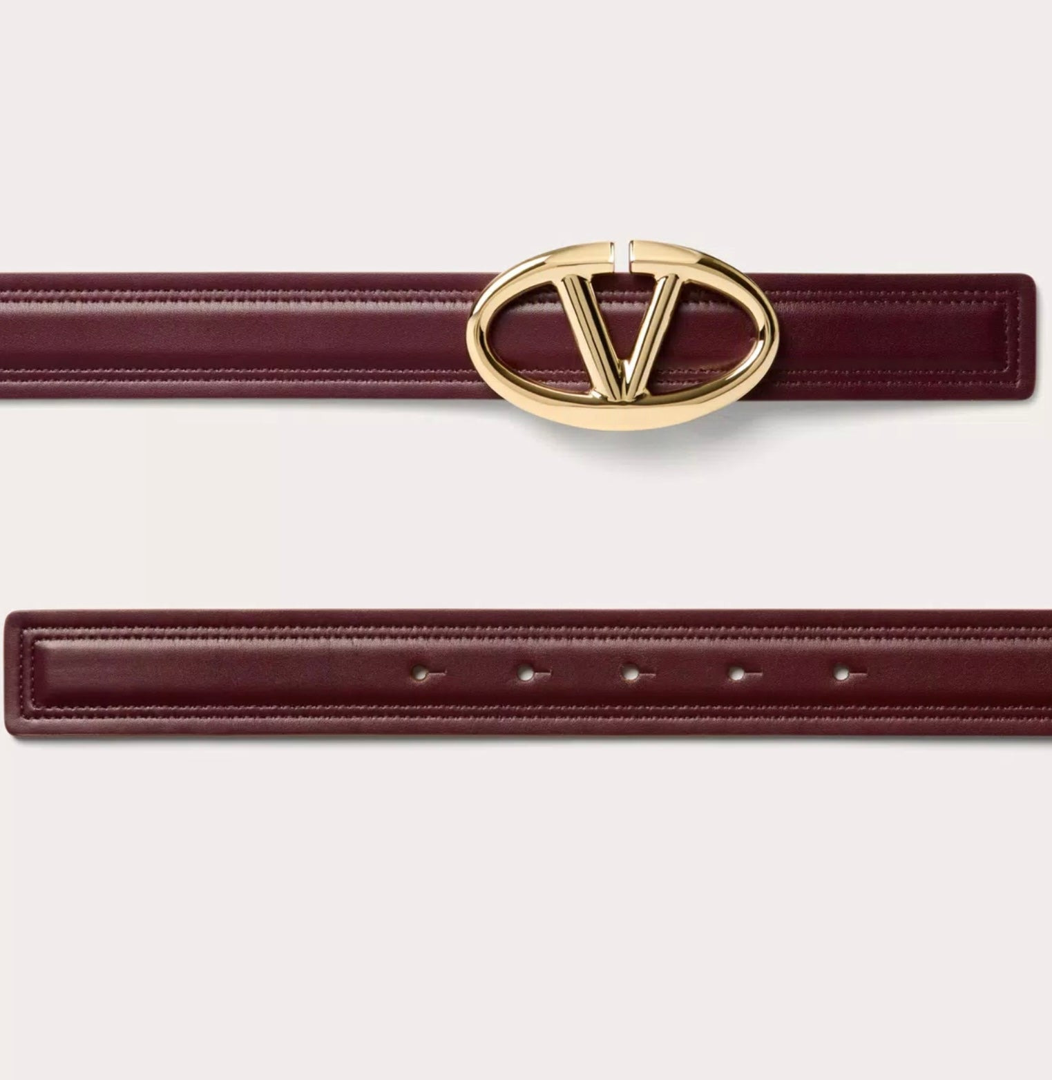 Valentino The Bold Edition Vlogo Shiny Calfskin Belt 30 Mm - 3