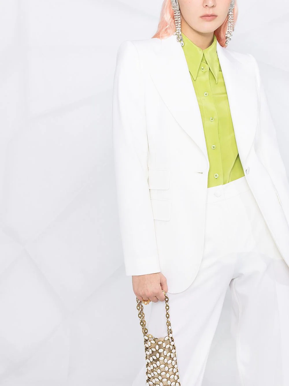 peak lapels single-breasted blazer - 5