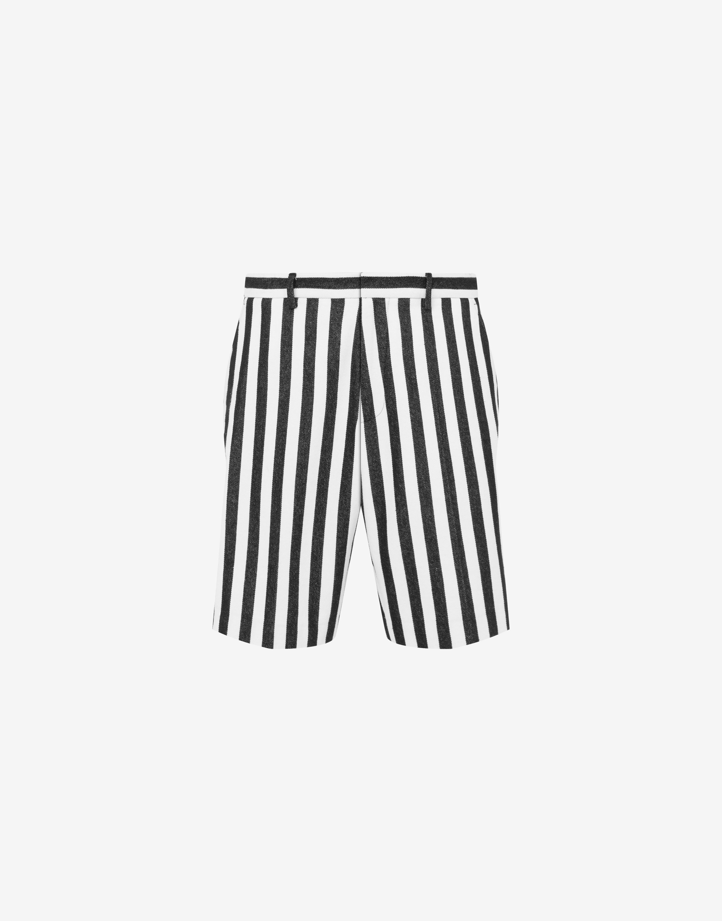 ARCHIVE STRIPES COTTON-BLEND BERMUDA SHORTS - 1