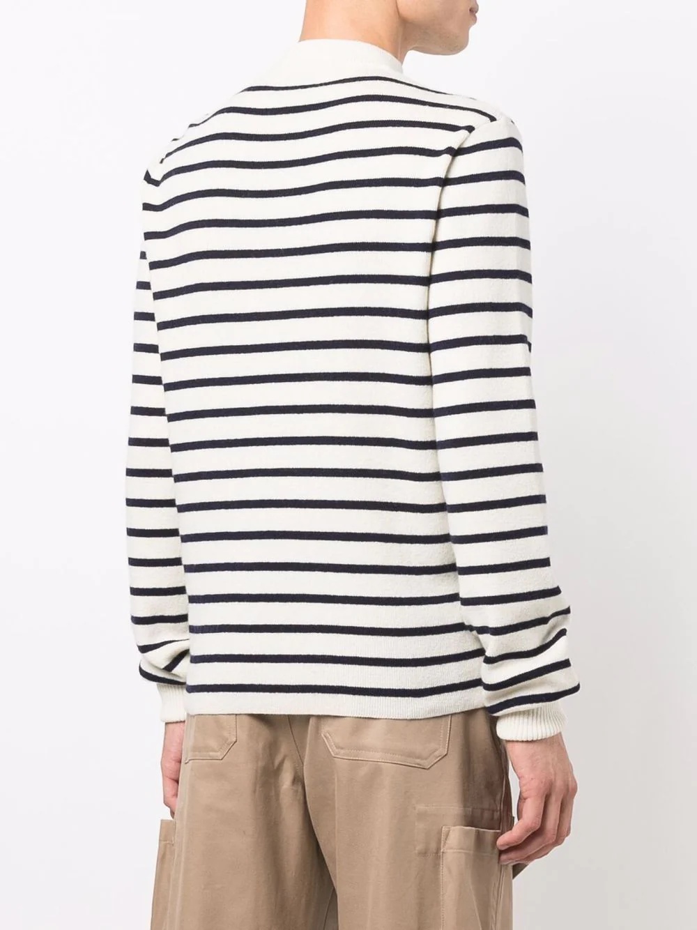 striped mock-neck jumper - 4