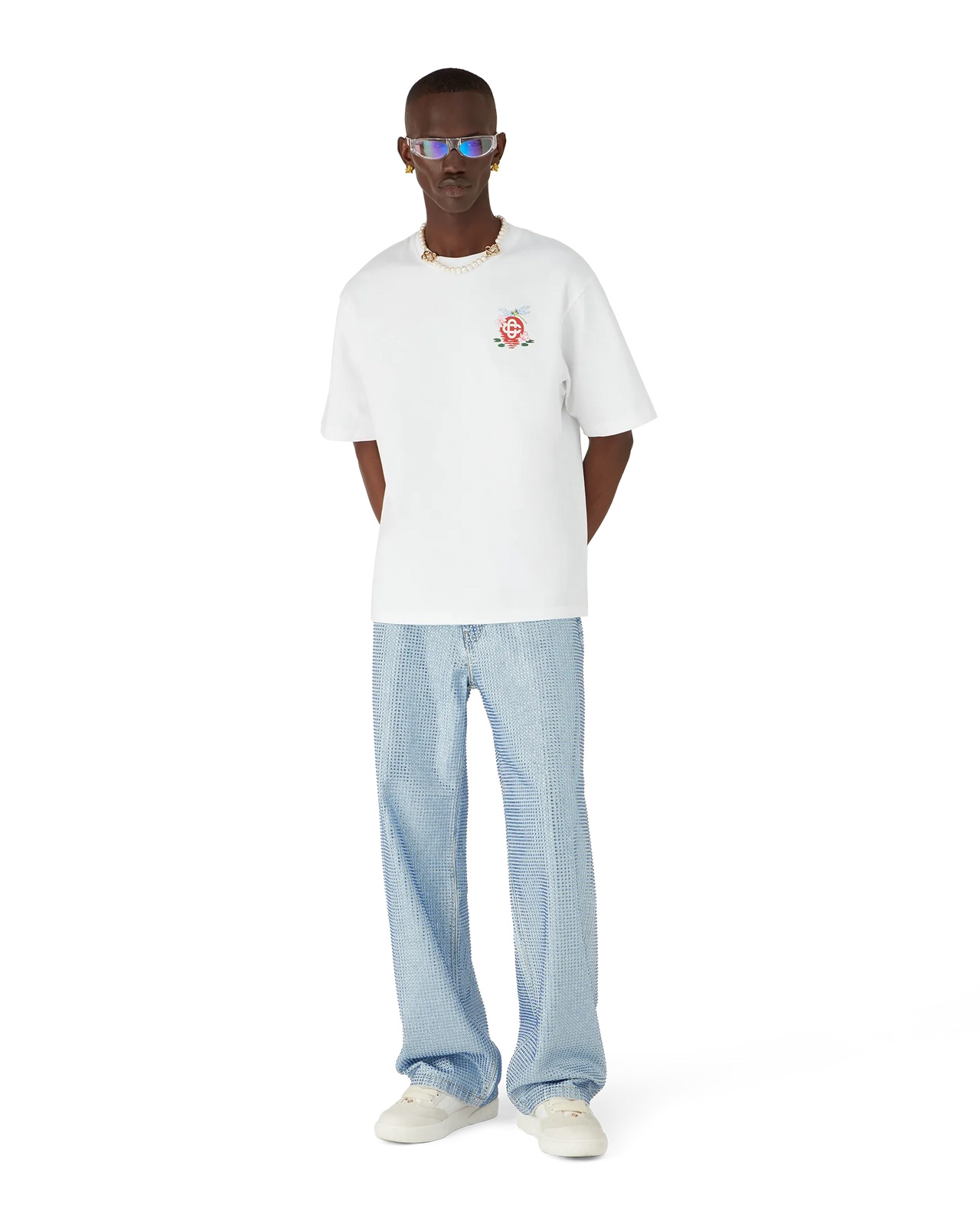 Dragonfly Floral Oversized Short Sleeve T-Shirt | Casablanca Paris - 3