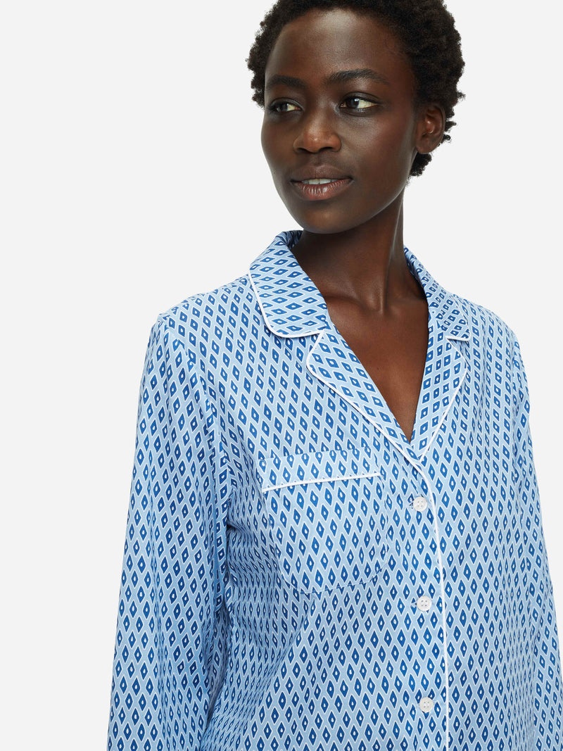 Women's Pyjamas Nelson 87 Cotton Batiste Blue - 2
