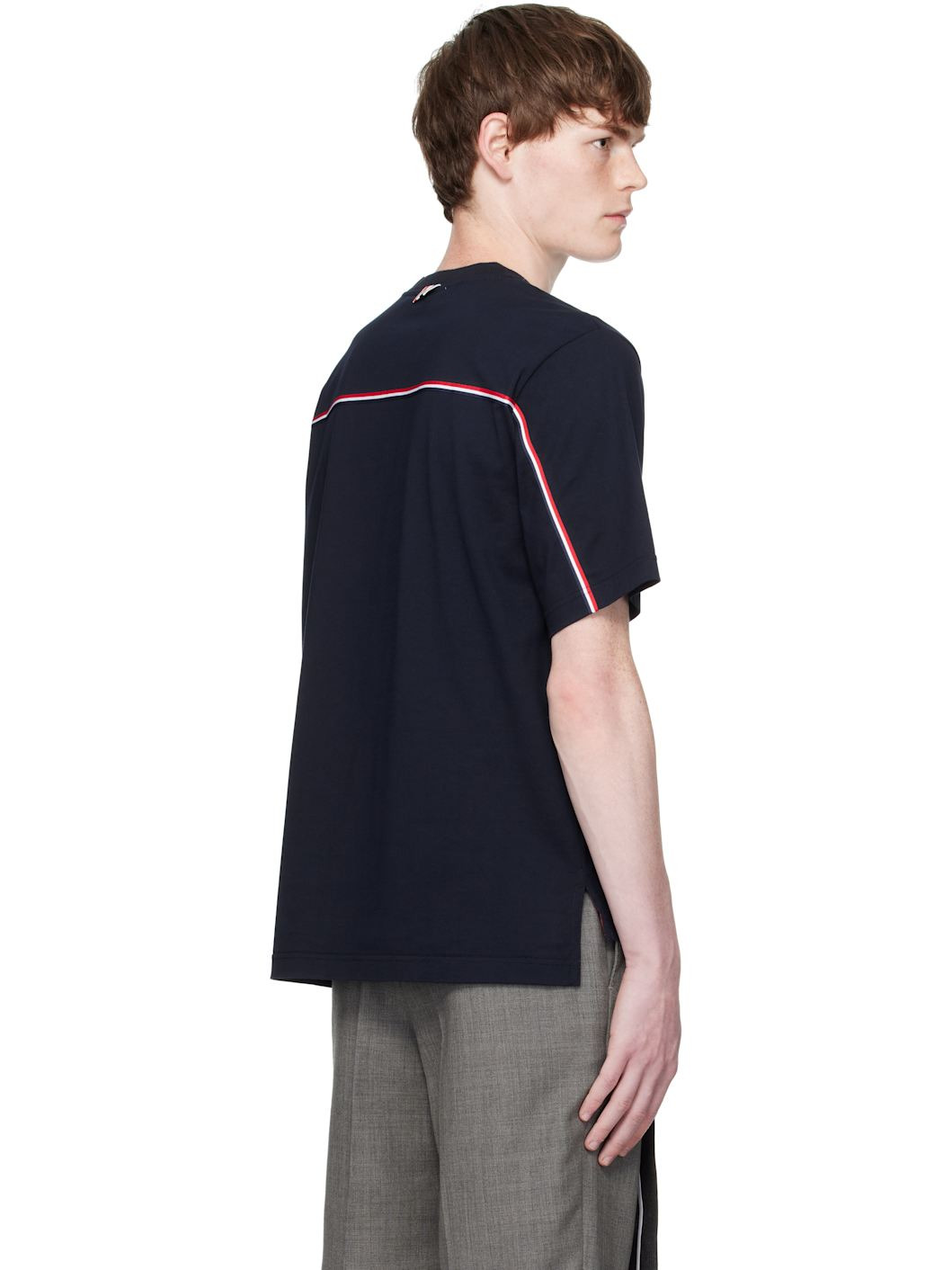 Navy Oversized Short Sleeve Medium Weight T-shirt - 3
