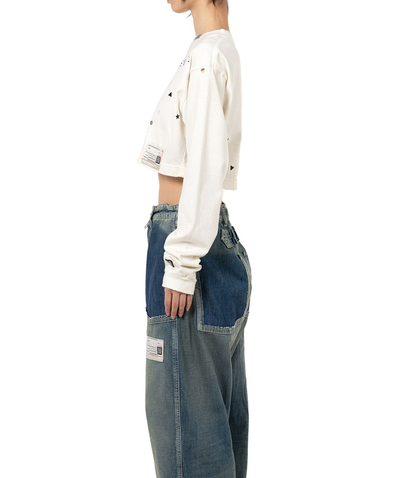 Embellished Cropped Long Sleeve T-shirt 5
