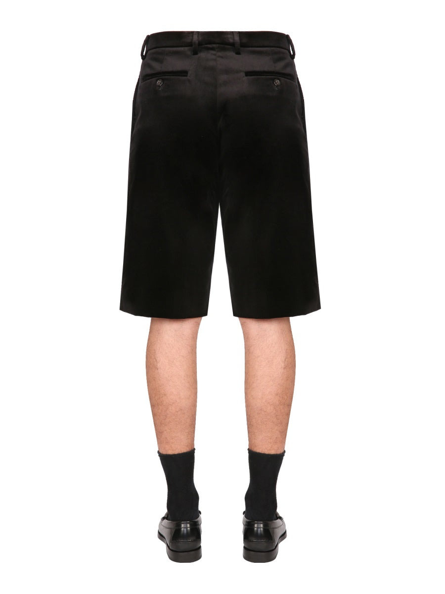 Gucci Men Stretch Velvet Shorts - 3