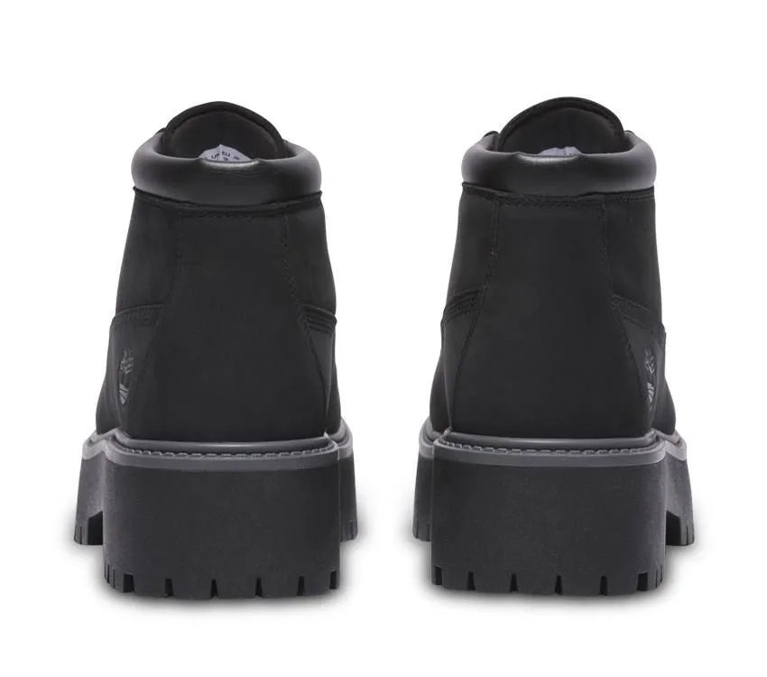 (WMNS) Timberland Stone Street Premium Platform Waterproof Chukka Boots 'Black Nubuck' A5REN - 4