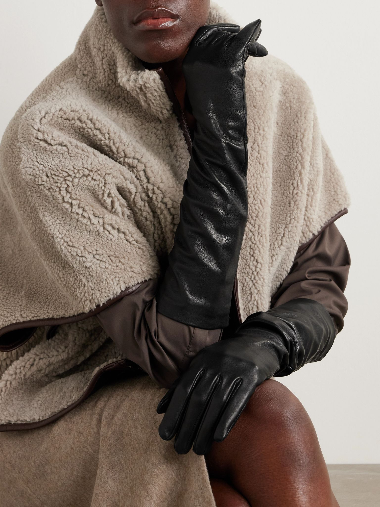 Leather gloves Black - 2