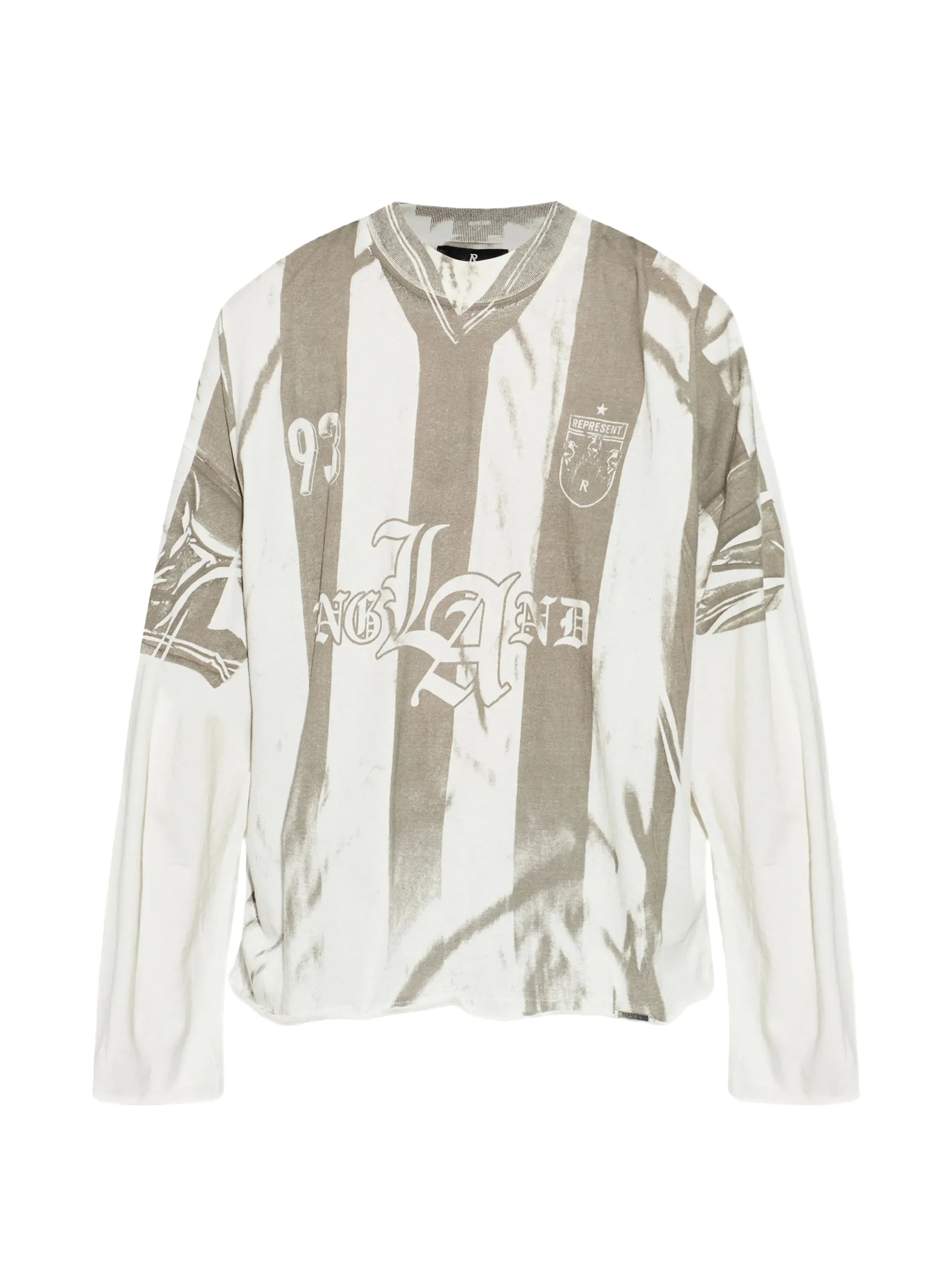 Represent Striped Logo-print Longsleveed T-shirt - 1
