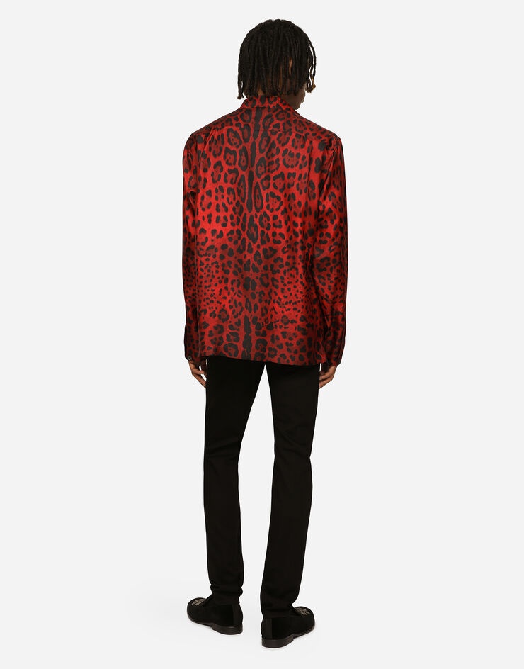 Silk shirt with leopard print - 2