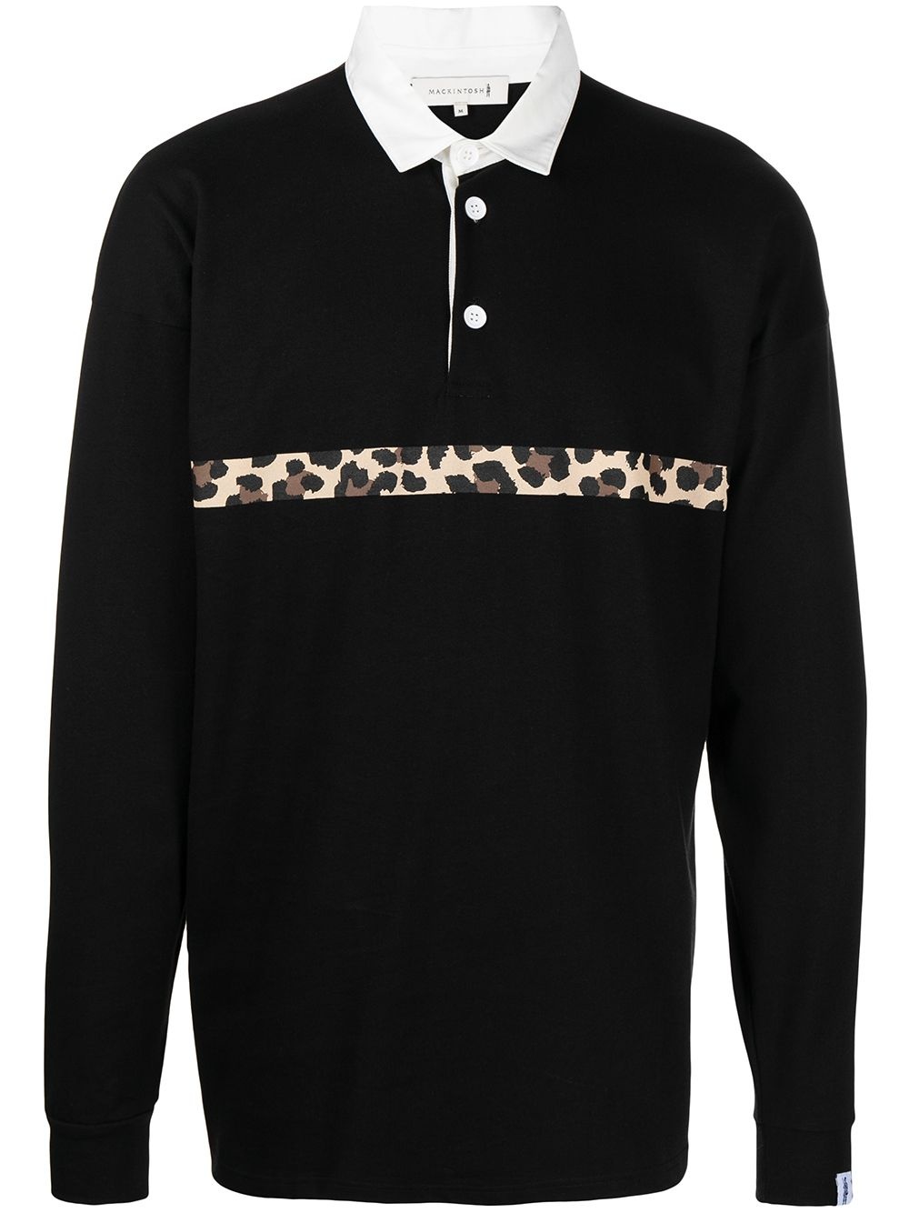 leopard stripe rugby shirt - 1