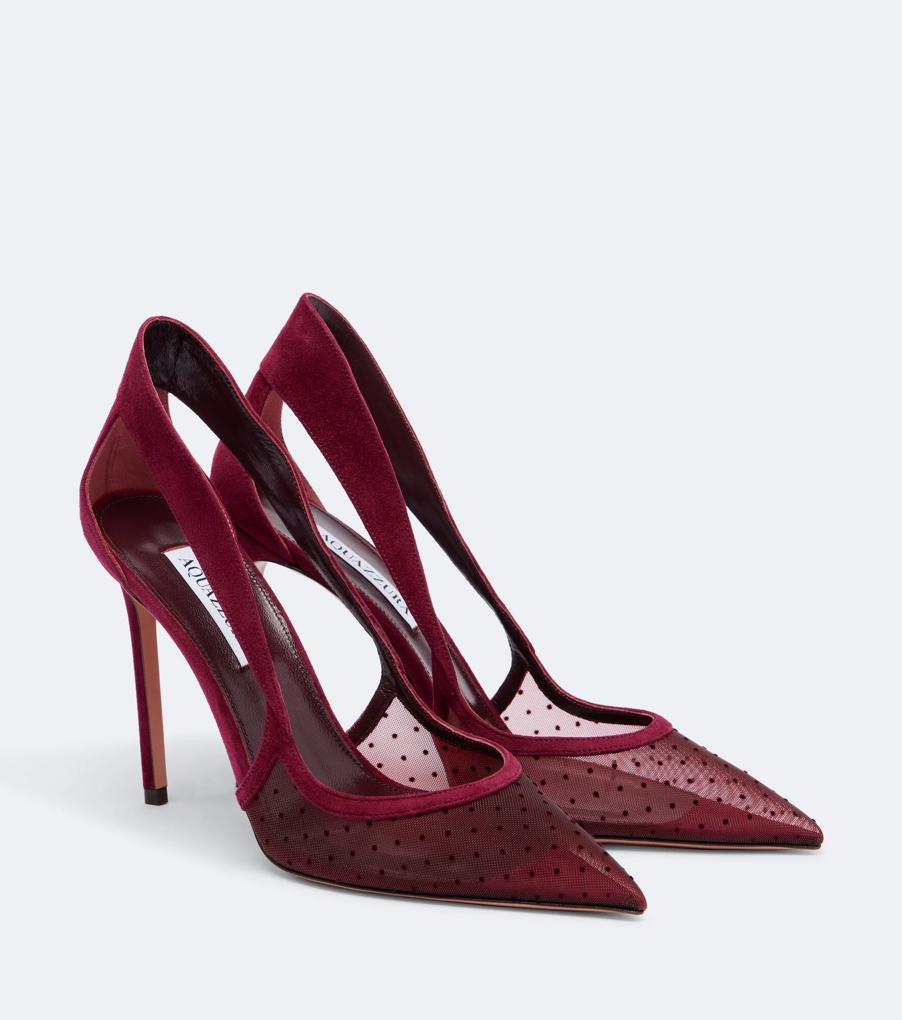 Dangerous Liaisons mesh and suede pumps - 1