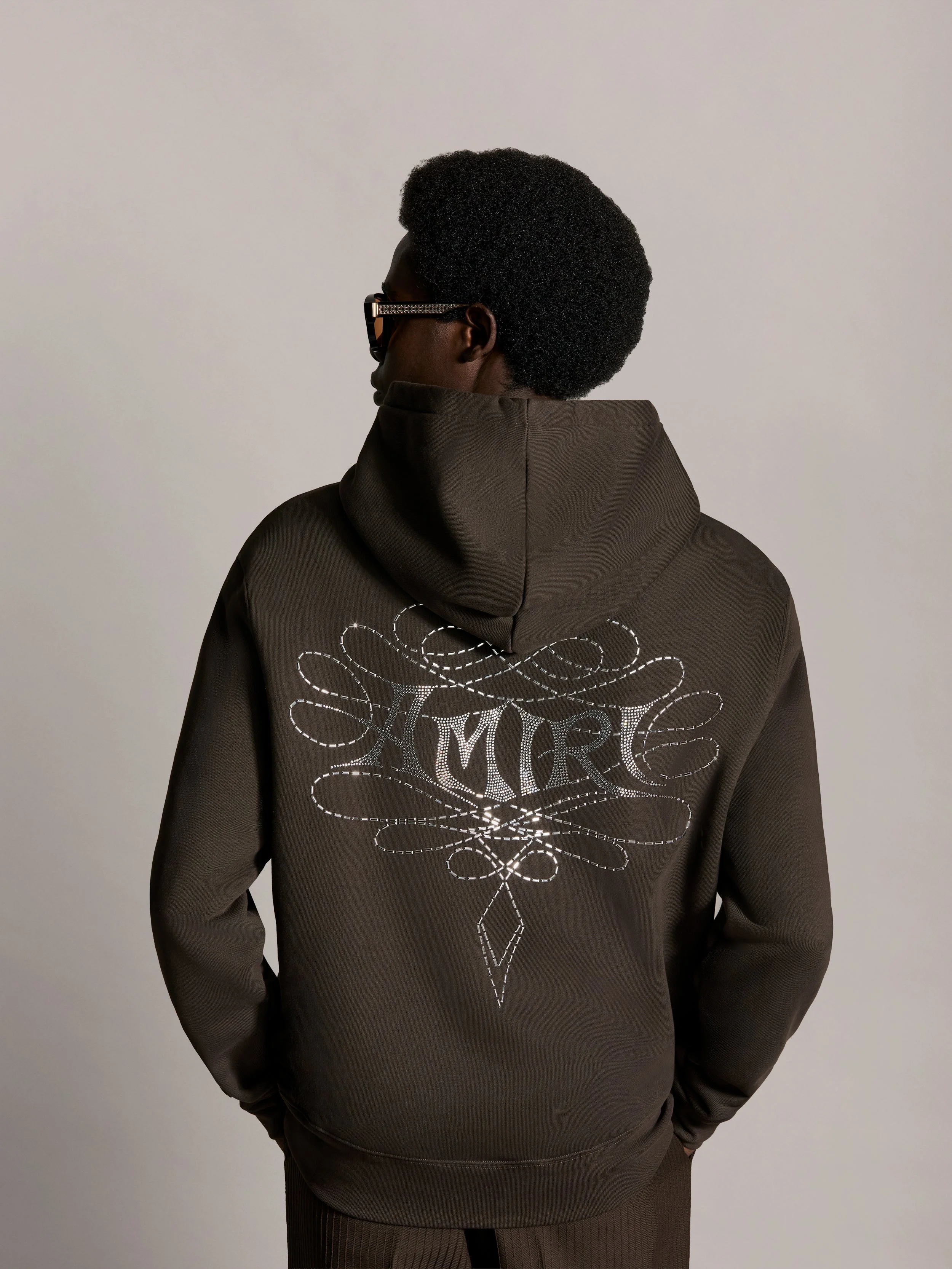 AMIRI LASSO CRYSTAL HOODIE - 1
