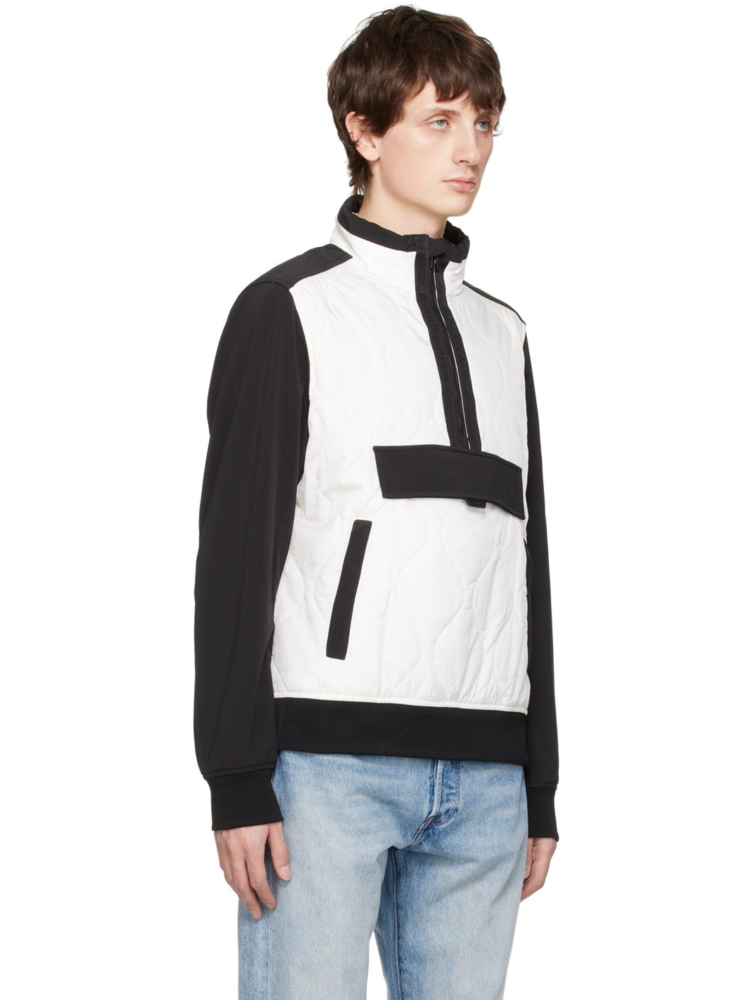 White & Black Area Jacket - 2