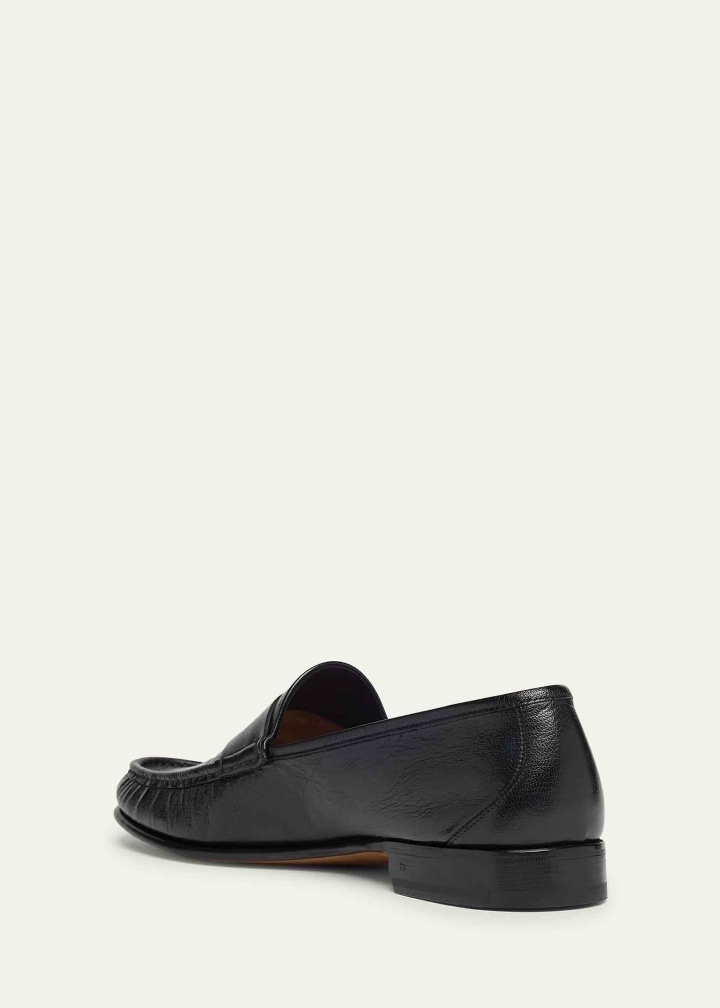 Men's York Grained Leather Penny Loafers - 4