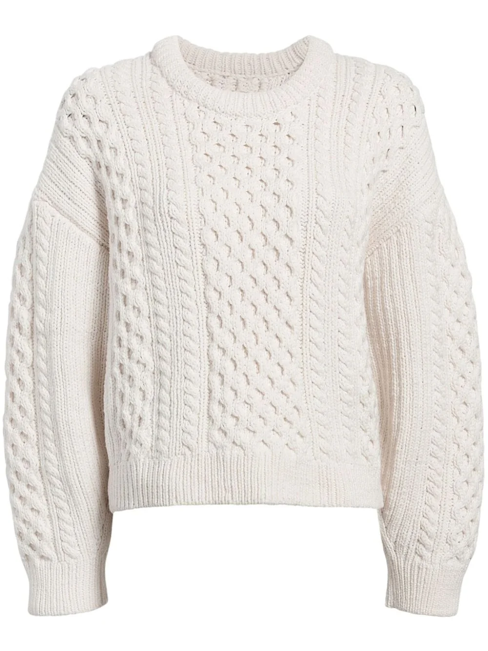 cable-knit wool jumper - 1