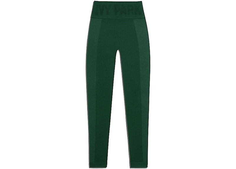 adidas adidas Ivy Park Circular Knit 3-Stripes Tights Dark Green outlook