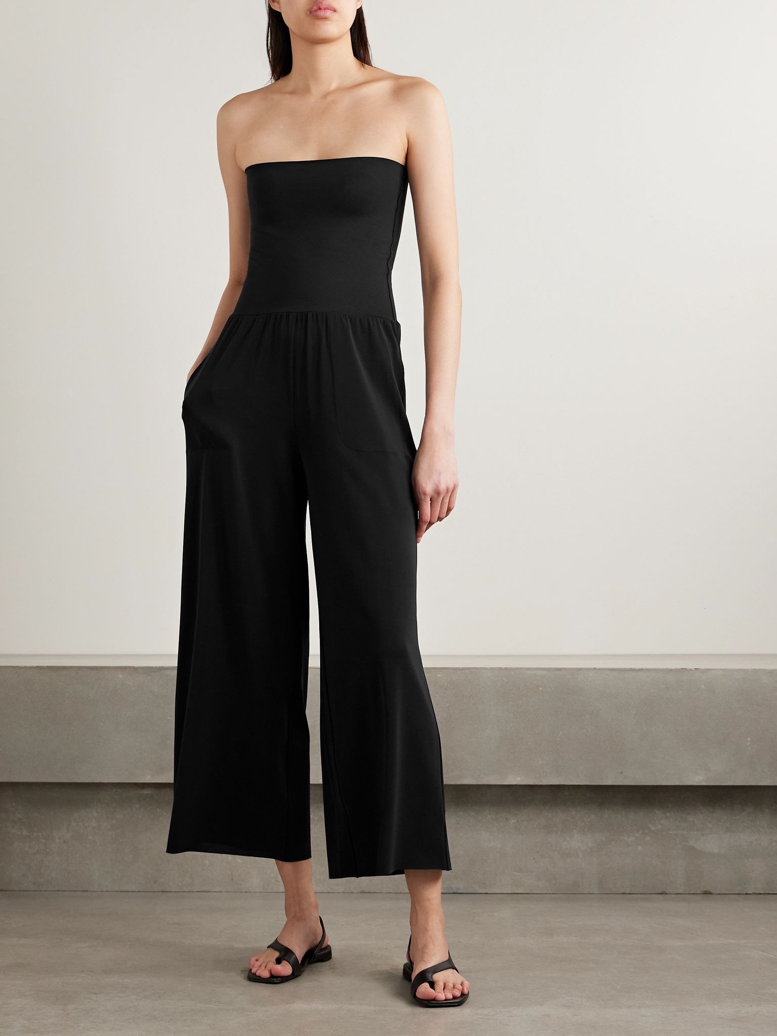 Les Essentiels Dao convertible stretch-jersey jumpsuit Black - 5