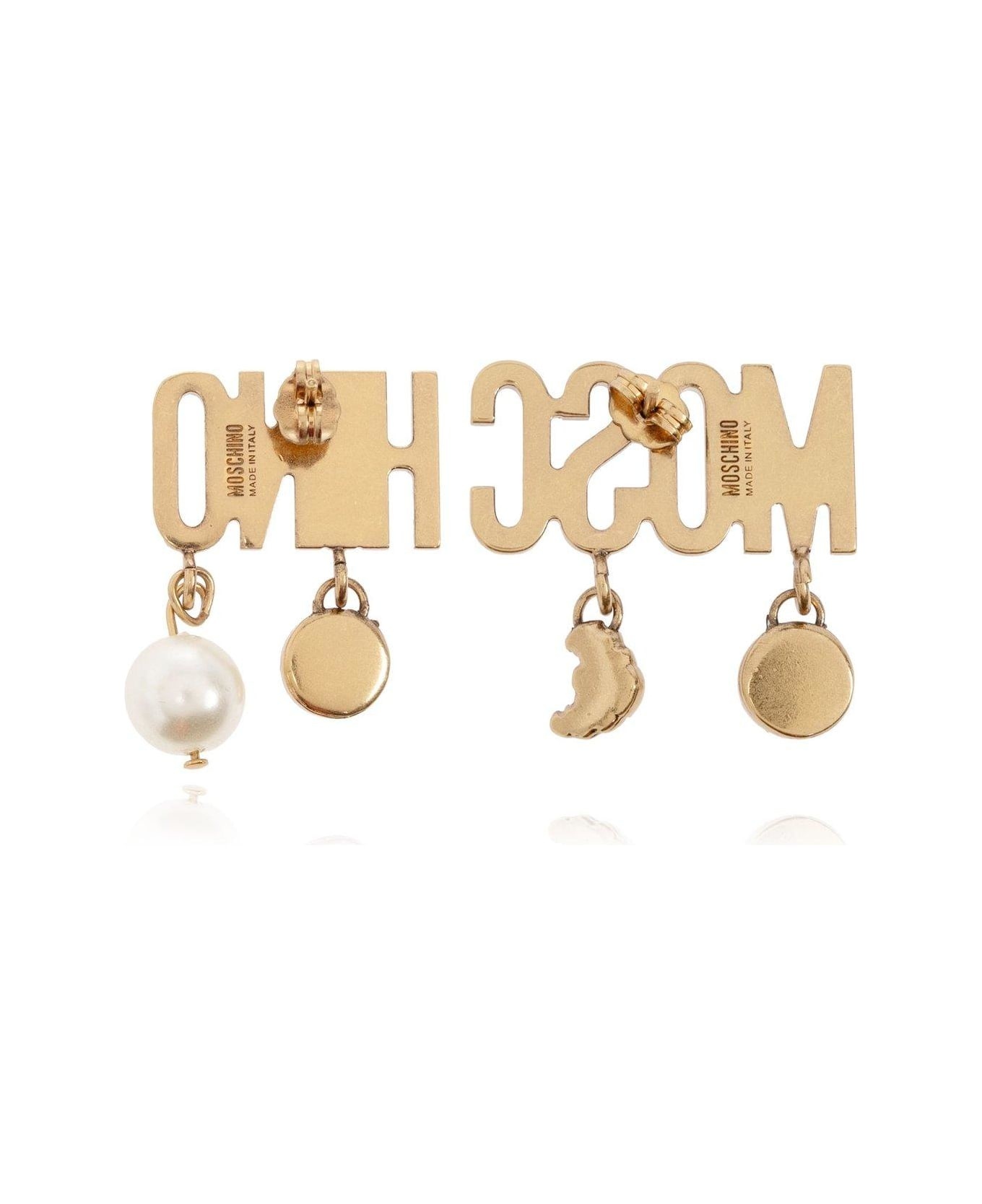 Logo Lettering Charm Detailed Earrings - 2