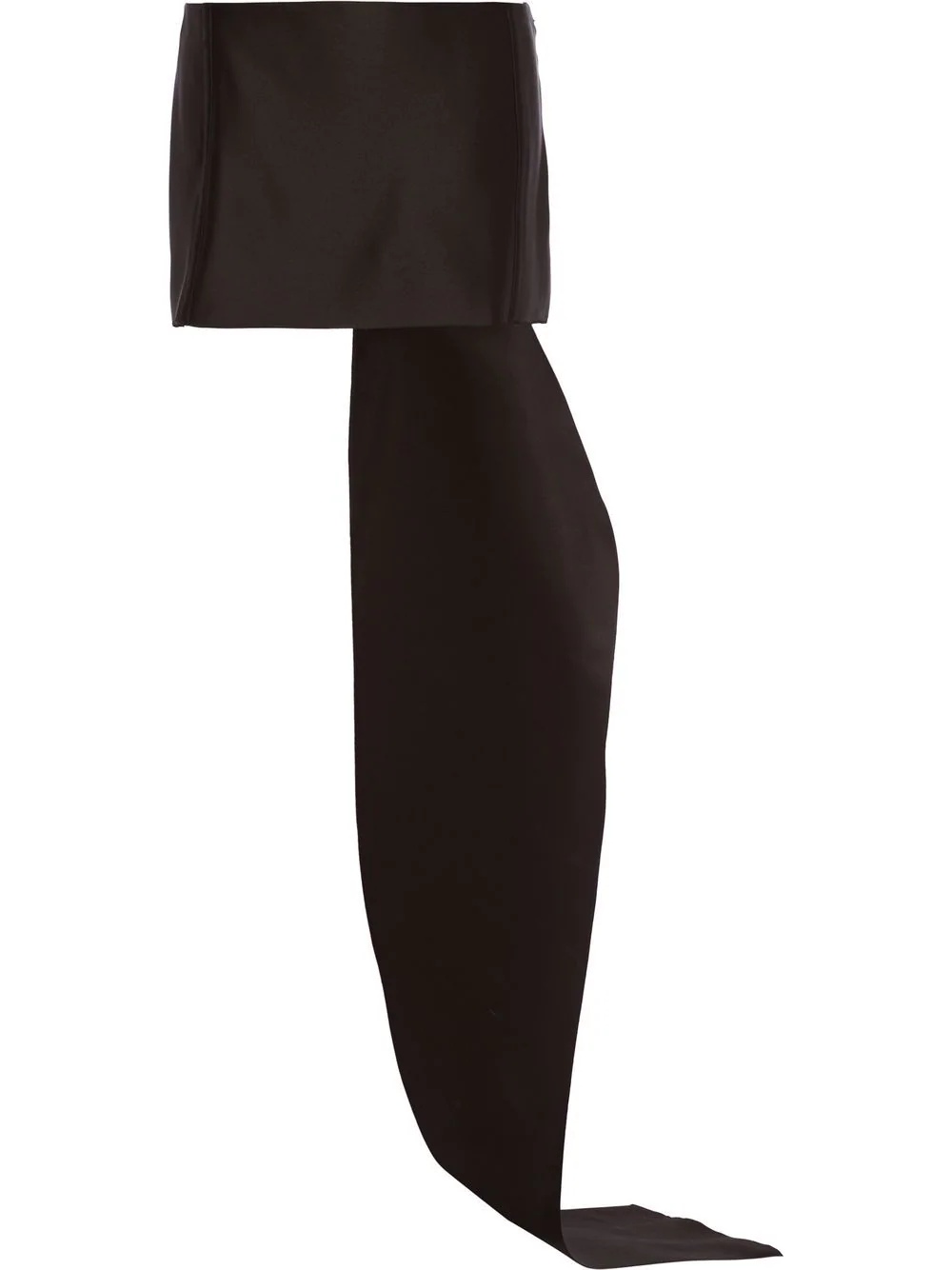 draped panel silk mini skirt - 1