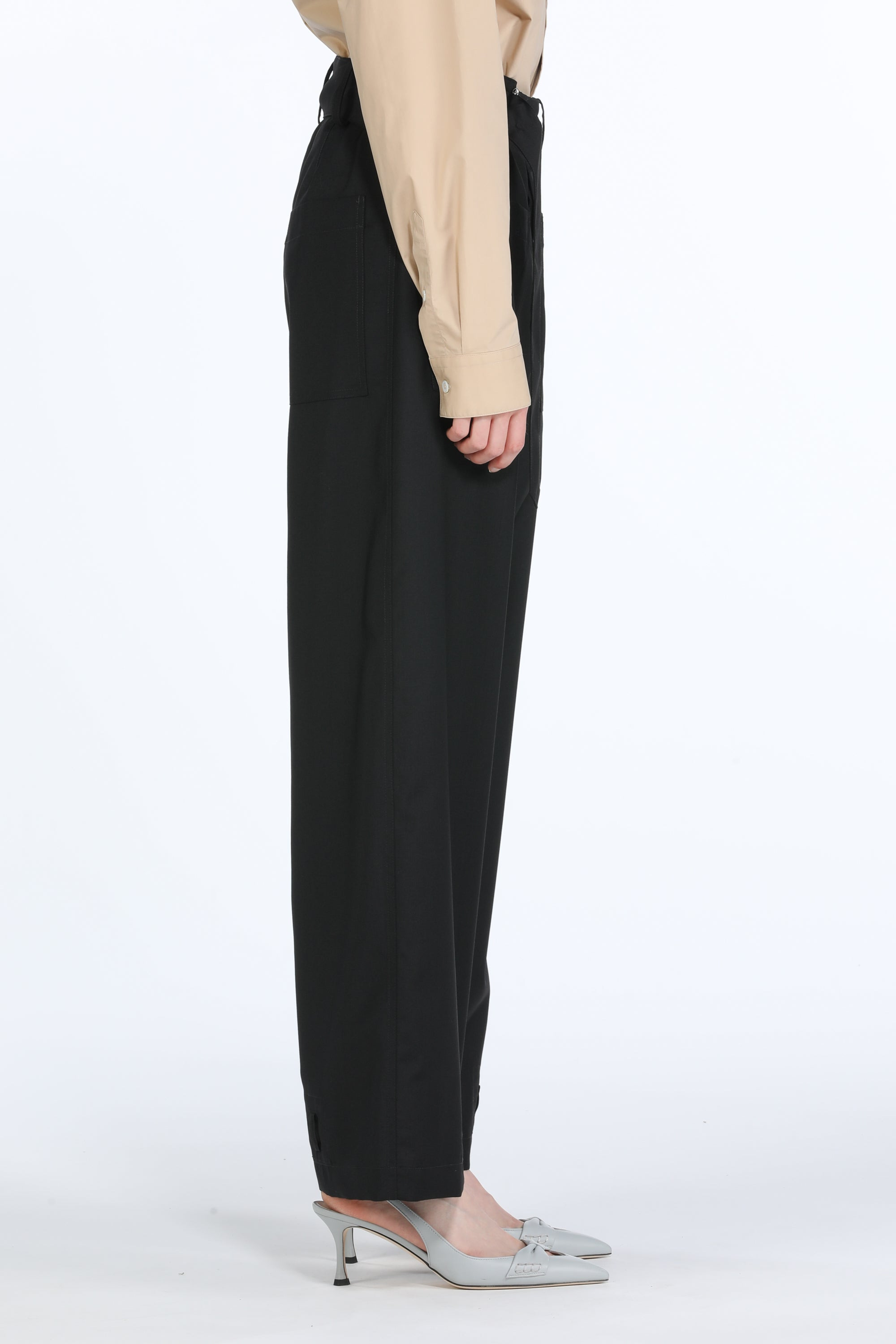 BELTED STRAIGHT-LEG TROUSERS - 3